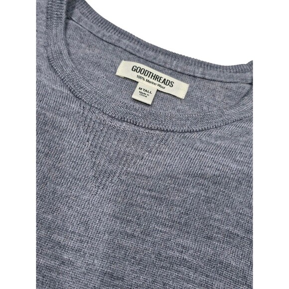 Goodthreads Mens Medium Tall 100% Merino Wool Crewneck Pullover Sweater Jumper - Picture 4 of 9